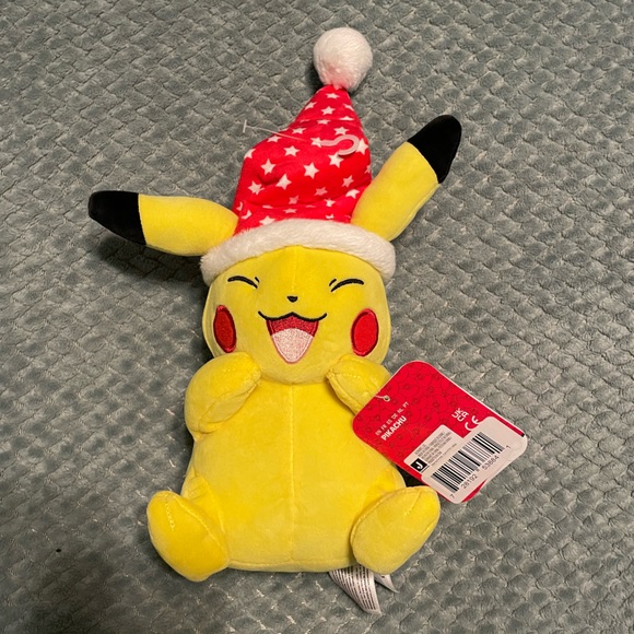 NWT Holiday Pikachu Pokemon Plush - Picture 4 of 7